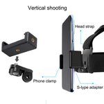 حزام تثبيت مرن قابل للتعديل مع مشبك هاتف وبرغي ومحول نوع S لكاميرات GoPro HERO10 Black / HERO9 Black / 8 / 7 / 6 / 5، Xiaoyi وغيرها من كاميرات الأكشن والهواتف الذكية