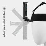 حزام تثبيت مرن قابل للتعديل مع مشبك هاتف وبرغي ومحول نوع S لكاميرات GoPro HERO10 Black / HERO9 Black / 8 / 7 / 6 / 5، Xiaoyi وغيرها من كاميرات الأكشن والهواتف الذكية