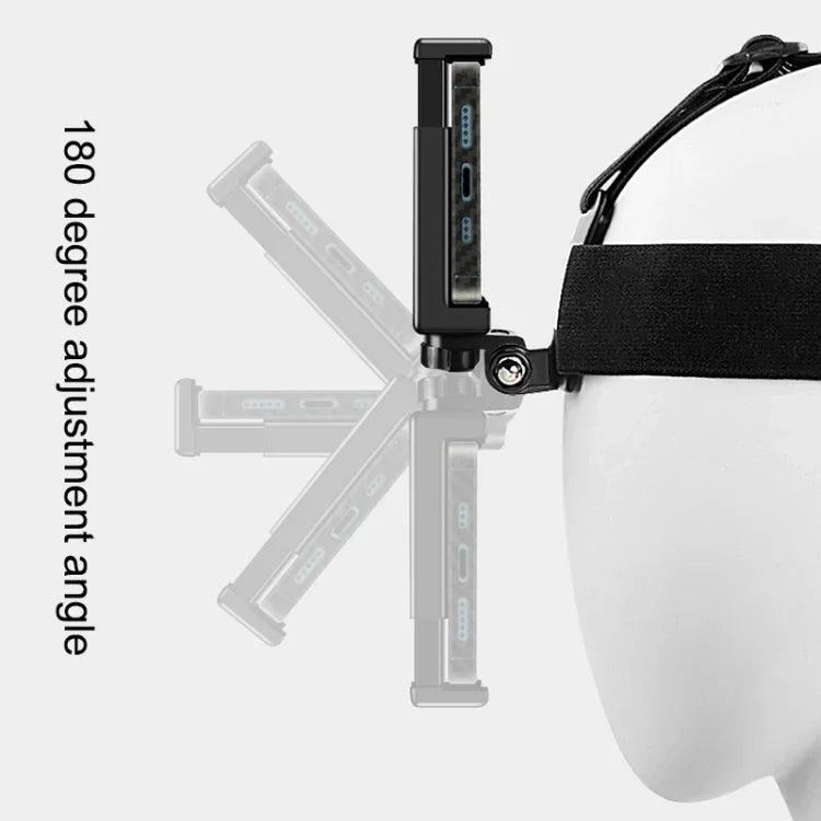 حزام تثبيت مرن قابل للتعديل مع مشبك هاتف وبرغي ومحول نوع S لكاميرات GoPro HERO10 Black / HERO9 Black / 8 / 7 / 6 / 5، Xiaoyi وغيرها من كاميرات الأكشن والهواتف الذكية