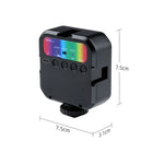 ضوء ملء تجميلي كامل الألوان MJ88 Pocket 3000-7000K+RGB، ضوء LED محمول للتصوير والكاميرا مع تحكم عن بعد، MJ88