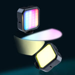 ضوء ملء تجميلي كامل الألوان MJ88 Pocket 3000-7000K+RGB، ضوء LED محمول للتصوير والكاميرا مع تحكم عن بعد، MJ88