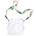 غطاء واقي شفاف مع حزام لكاميرا FUJIFILM instax mini 9 / mini 8+ / mini 8، لكاميرا FUJIFILM instax mini 9