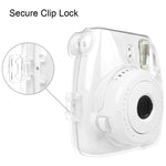 غطاء واقي شفاف مع حزام لكاميرا FUJIFILM instax mini 9 / mini 8+ / mini 8، لكاميرا FUJIFILM instax mini 9