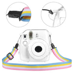 غطاء واقي شفاف مع حزام لكاميرا FUJIFILM instax mini 9 / mini 8+ / mini 8، لكاميرا FUJIFILM instax mini 9
