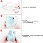 غطاء واقي شفاف مع حزام لكاميرا FUJIFILM instax mini 9 / mini 8+ / mini 8، لكاميرا FUJIFILM instax mini 9