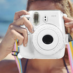 غطاء واقي شفاف مع حزام لكاميرا FUJIFILM instax mini 9 / mini 8+ / mini 8، لكاميرا FUJIFILM instax mini 9