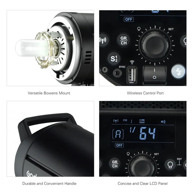 ضوء فلاش استوديو Godox DP600III بقوة 600 واط مع قاعدة Bowens، DP600III