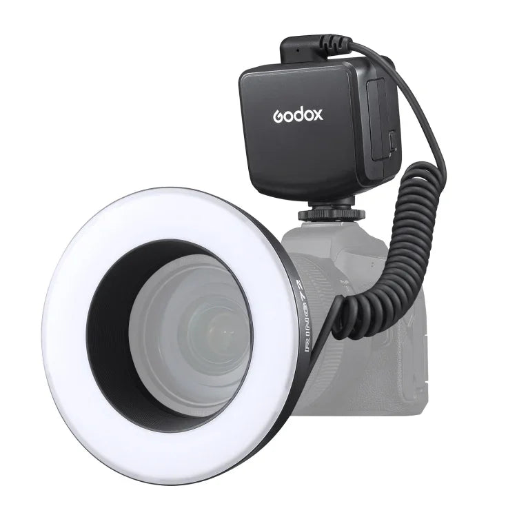 ضوء فلاش ماكرو حلقي Godox Ring72 مع 48 LED وحلقات محول بأحجام مختلفة، Ring72