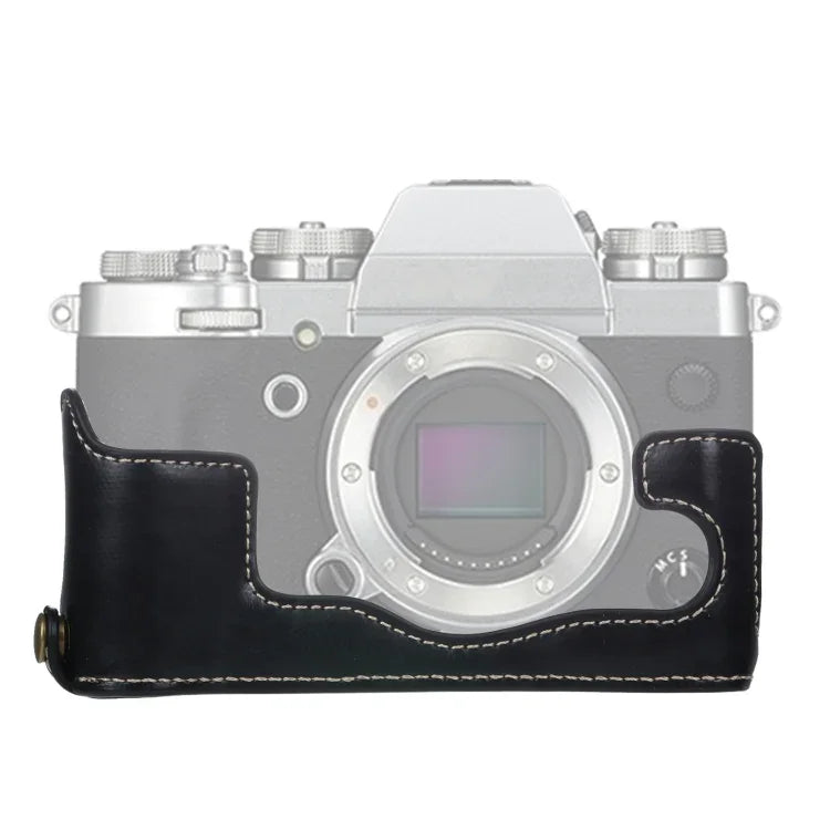 قاعدة نصف غطاء كاميرا من جلد PU بخيط 1/4 بوصة لـ FUJIFILM X-T3/X-T2، لـ FUJIFILM X-T3