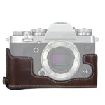 قاعدة نصف غطاء كاميرا من جلد PU بخيط 1/4 بوصة لـ FUJIFILM X-T3/X-T2، لـ FUJIFILM X-T3