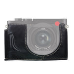 قاعدة نصف غطاء كاميرا من جلد PU بخيط 1/4 بوصة لـ Leica Q2، لـ Leica Q2