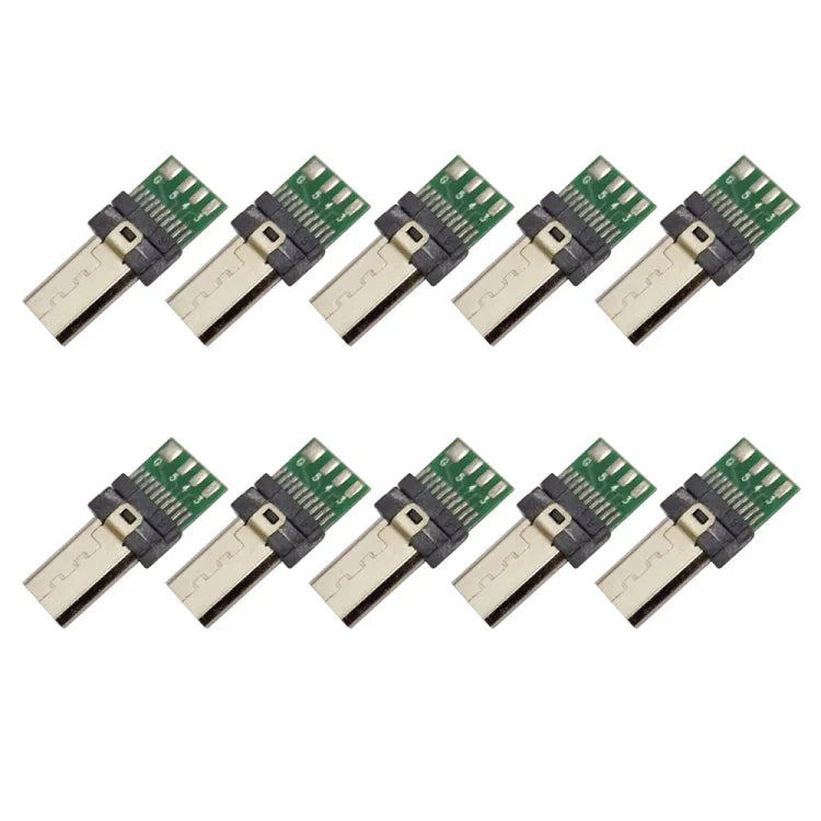 10 قطع موصل USB PCB بخمسة عشر دبوسًا مع قابس Micro USB لكابل بيانات كاميرا Sony
