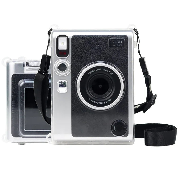 غطاء واقي شفاف مع حزام لكاميرا FUJIFILM Instax mini EVO، لكاميرا FUJIFILM Instax mini EVO