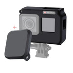 غطاء واقي من السيليكون مقاوم للصدمات مع إطار لكاميرا Insta360 One R 4K مع غطاء عدسة، غطاء 4K + غطاء عدسة