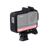 غطاء واقي بإطار بلاستيكي مع قاعدة ترايبود ومحول وبرغي طويل وقاعدة حذاء بارد لكاميرا Insta360 One R، إطار الحذاء البارد
