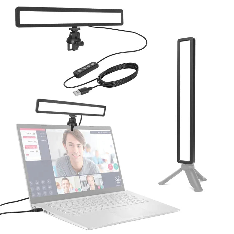ضوء فيديو مباشر USB LED من LUXCeO موديل WS66 بدرجة حرارة لون 2500K-9000K ثنائي اللون لإضاءة مؤتمرات اللابتوب، WS66