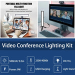 ضوء فيديو مباشر USB LED من LUXCeO موديل WS66 بدرجة حرارة لون 2500K-9000K ثنائي اللون لإضاءة مؤتمرات اللابتوب، WS66