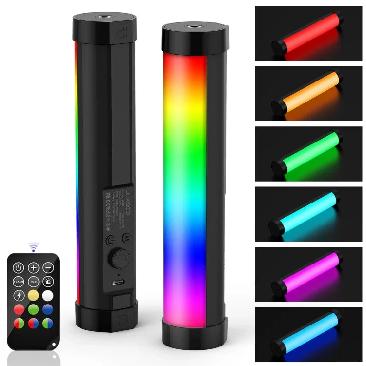 عصا إضاءة فوتوغرافية وفيديو RGB من LUXCeO موديل P100 مع تحكم عن بعد، P100