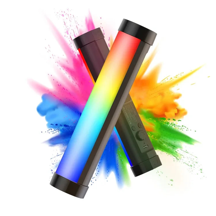 عصا إضاءة فوتو فيديو RGB محمولة LUXCeO P100 مع تحكم عن بعد وصندوق إضاءة شبكي، P100+صندوق إضاءة شبكي