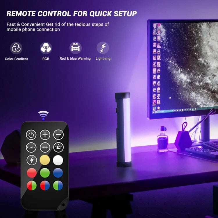 عصا إضاءة فوتو فيديو RGB محمولة LUXCeO P100 مع تحكم عن بعد وصندوق إضاءة شبكي، P100+صندوق إضاءة شبكي
