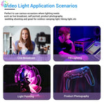 عصا إضاءة فوتو فيديو RGB محمولة LUXCeO P100 مع تحكم عن بعد وصندوق إضاءة شبكي، P100+صندوق إضاءة شبكي