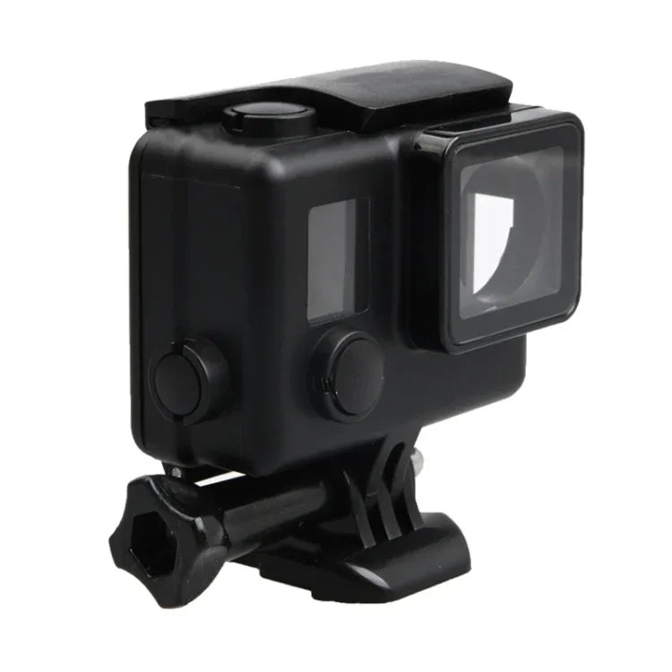 غطاء واقي هيكل هيكل عظمي ABS لكاميرا GoPro HERO4 مع مشبك وقاعدة تثبيت أساسية وبرغي رصاصي، HERO4