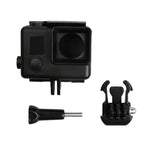 غطاء واقي هيكل هيكل عظمي ABS لكاميرا GoPro HERO4 مع مشبك وقاعدة تثبيت أساسية وبرغي رصاصي، HERO4