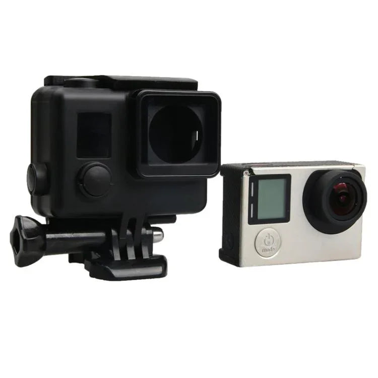 غطاء واقي هيكل هيكل عظمي ABS لكاميرا GoPro HERO4 مع مشبك وقاعدة تثبيت أساسية وبرغي رصاصي، HERO4