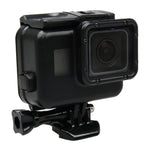 2 في 1 غطاء خلفي بشاشة لمس + غطاء واقي مقاوم للماء حتى 45 متر لكاميرا GoPro HERO5 (لا حاجة لفك العدسة عند التركيب) مع مشبك وقاعدة تثبيت أساسية وبرغي رصاصي، لا حاجة لفك العدسة