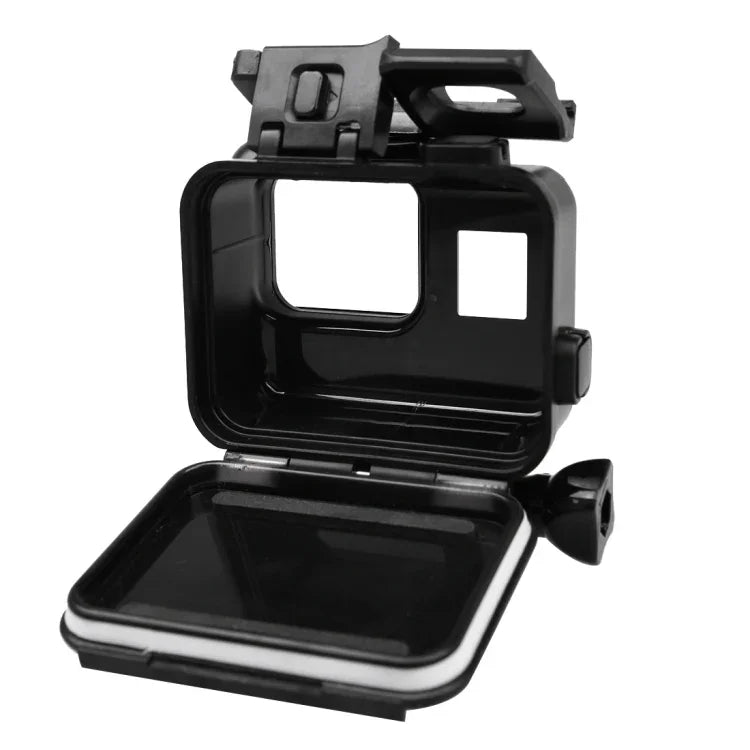 2 في 1 غطاء خلفي بشاشة لمس + غطاء واقي مقاوم للماء حتى 45 متر لكاميرا GoPro HERO5 (لا حاجة لفك العدسة عند التركيب) مع مشبك وقاعدة تثبيت أساسية وبرغي رصاصي، لا حاجة لفك العدسة