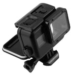 2 في 1 غطاء خلفي بشاشة لمس + غطاء واقي مقاوم للماء حتى 45 متر لكاميرا GoPro HERO5 (لا حاجة لفك العدسة عند التركيب) مع مشبك وقاعدة تثبيت أساسية وبرغي رصاصي، لا حاجة لفك العدسة