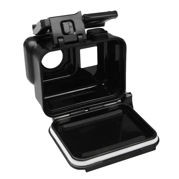 2 في 1 غطاء خلفي بشاشة لمس + غطاء واقي مقاوم للماء حتى 45 متر لكاميرا GoPro HERO6 /5 (يحتاج لفك العدسة عند التركيب) مع مشبك وقاعدة تثبيت أساسية وبرغي رصاصي، يحتاج لفك العدسة