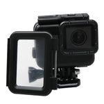 2 في 1 غطاء خلفي بشاشة لمس + غطاء واقي مقاوم للماء حتى 45 متر لكاميرا GoPro HERO6 /5 (يحتاج لفك العدسة عند التركيب) مع مشبك وقاعدة تثبيت أساسية وبرغي رصاصي، يحتاج لفك العدسة