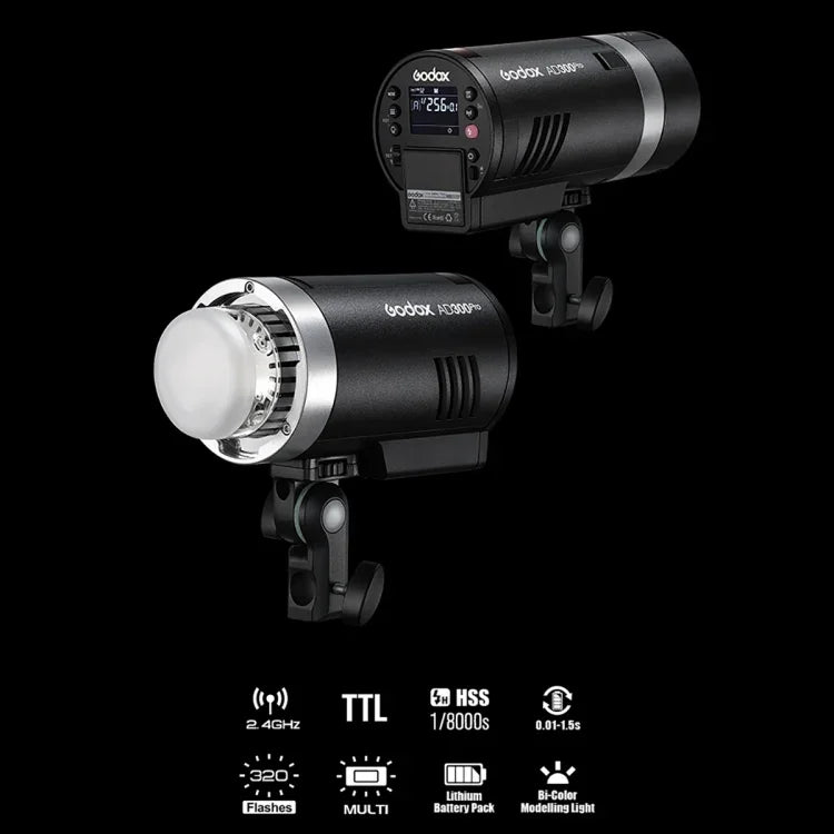 Godox AD300 Pro 300Ws TTL HSS فلاش جيب إضاءة سريعة خارجية، AD300 Pro