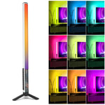مصباح تعبئة فيديو وصور يدوي LED ملون RGB بطول 50 سم مع ترايبود من LUXCeO Mood1، 50 سم مع ترايبود