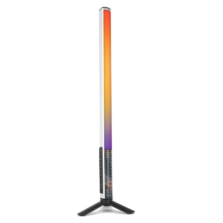 مصباح تعبئة فيديو وصور يدوي LED ملون RGB بطول 50 سم مع ترايبود من LUXCeO Mood1، 50 سم مع ترايبود