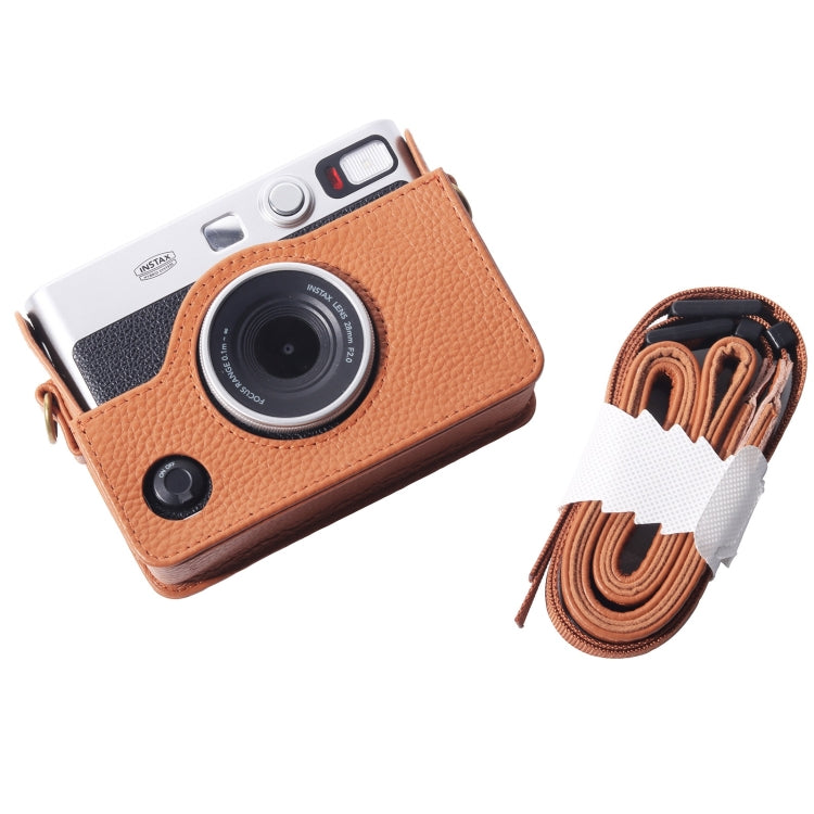 حقيبة جلدية أصلية كاملة الجسم لكاميرا FUJIFILM instax mini Evo مع حزام، لكاميرا FUJIFILM instax mini Evo