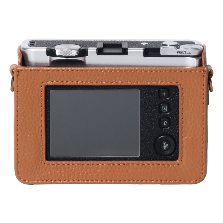 حقيبة جلدية أصلية كاملة الجسم لكاميرا FUJIFILM instax mini Evo مع حزام، لكاميرا FUJIFILM instax mini Evo