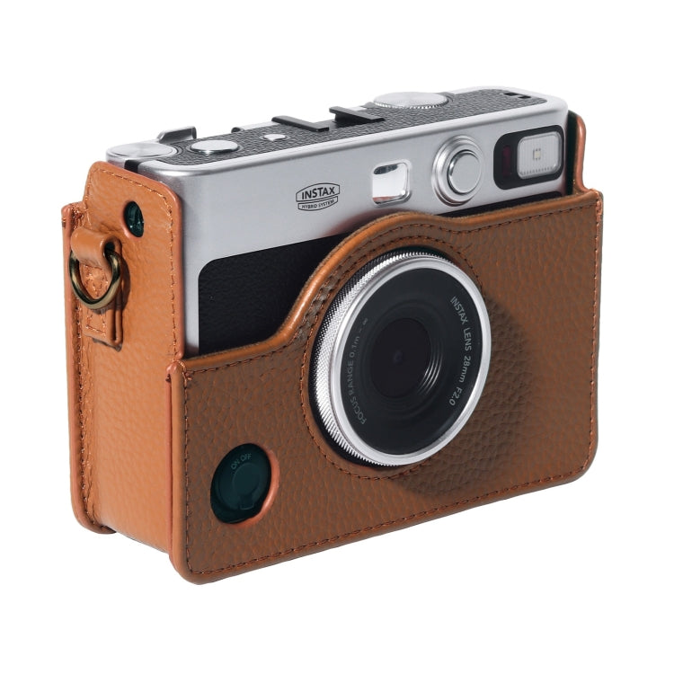 حقيبة جلدية أصلية كاملة الجسم لكاميرا FUJIFILM instax mini Evo مع حزام، لكاميرا FUJIFILM instax mini Evo