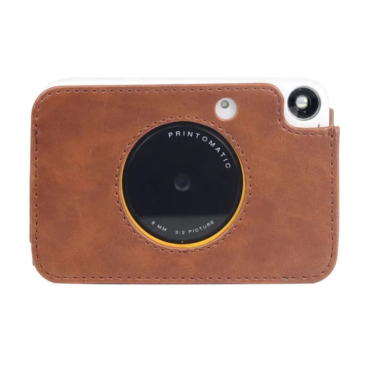 غطاء حقيبة كاميرا كامل الجسم من جلد PU مع حزام لجهاز Kodak PRINTOMATIC، لجهاز Kodak PRINTOMATIC