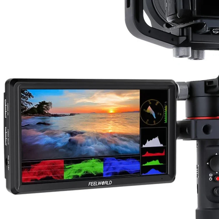 شاشة مراقبة ميدانية لكاميرا DSLR بقياس 6 إنش FEELWORLD FW568 V3 مع 3D LUT، IPS بدقة Full HD 1920 × 1152، دعم مدخل ومخرج HDMI، ذراع إمالة