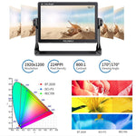 شاشة مراقبة ميدانية DSLR بقياس 10.1 بوصة فائقة السطوع 2000 نت تعمل باللمس من FEELWORLD طراز LUT11S، مدخل ومخرج 3G-SDI 4K HDMI، لوحة IPS بدقة 1920 × 1200، LUT11S