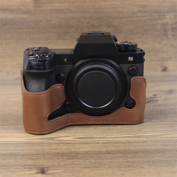 قاعدة نصف غطاء كاميرا من جلد PU مع خيط 1/4 بوصة لكاميرا Fujifilm XH2S، لـ Fujifilm XH2S