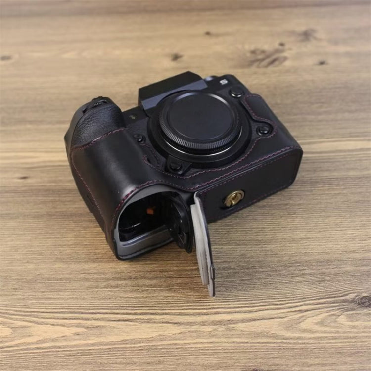 قاعدة نصف غطاء كاميرا من جلد PU مع خيط 1/4 بوصة لكاميرا Fujifilm XH2S، لـ Fujifilm XH2S