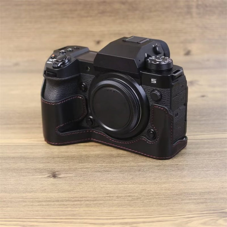 قاعدة نصف غطاء كاميرا من جلد PU مع خيط 1/4 بوصة لكاميرا Fujifilm XH2S، لـ Fujifilm XH2S