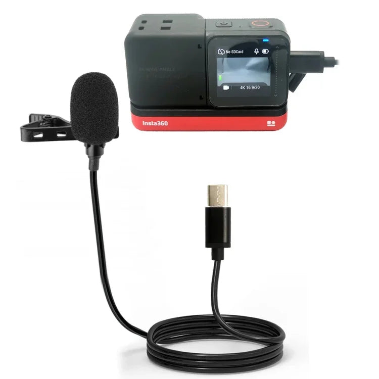 ميكروفون تسجيل كليب لافاليير Type-C لـ Insta360 ONE R، لـ Insta360 ONE R