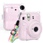 غطاء صلب كريستالي لحقيبة كاميرا FUJIFILM Instax mini 12 مع حزام كتف، لـ FUJIFILM Instax mini 12