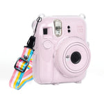 غطاء صلب كريستالي لحقيبة كاميرا FUJIFILM Instax mini 12 مع حزام كتف، لـ FUJIFILM Instax mini 12