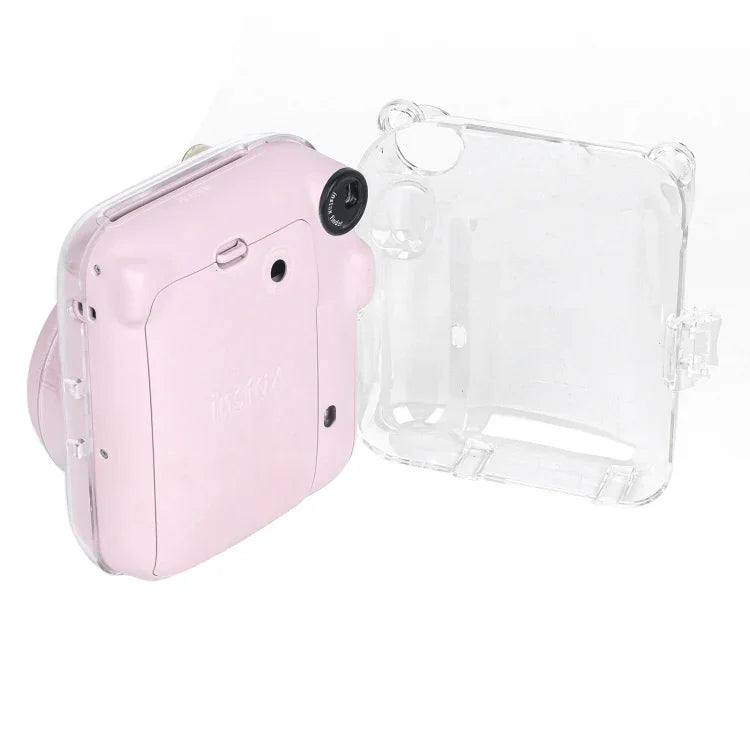 غطاء صلب كريستالي لحقيبة كاميرا FUJIFILM Instax mini 12 مع حزام كتف، لـ FUJIFILM Instax mini 12