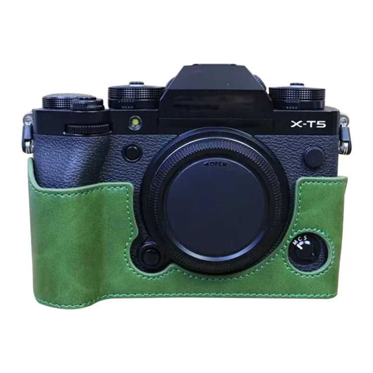 غطاء نصف كاميرا من جلد PU مع خيط 1/4 بوصة لـ FUJIFILM X-T5، لـ FUJIFILM X-T5